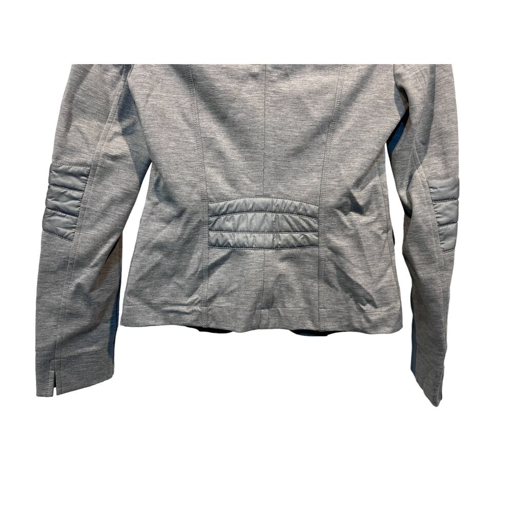 Airfield Jacket Womens Full Zip Fitted Faux Pockets Round Neck Measures Small - Picture 8 of 14